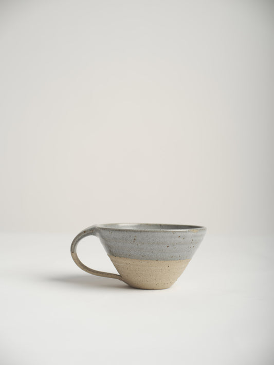 Hand thrown stoneware coffee cup - grey