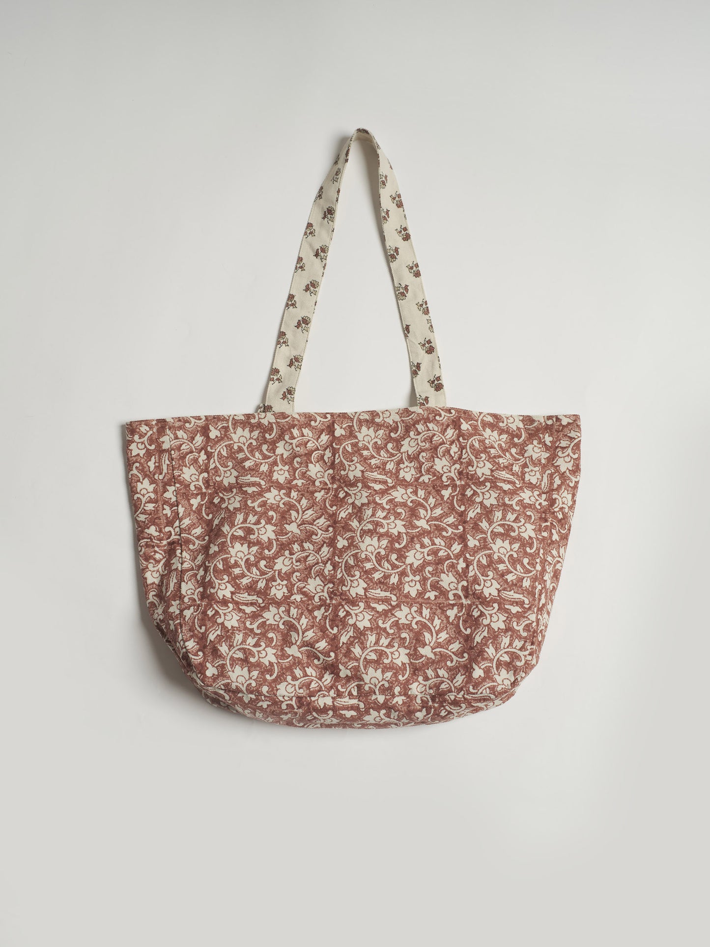 Organic Cotton Reversible Shopper - Block Print in Cedar